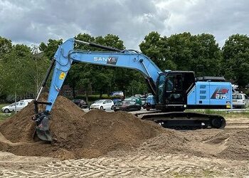 三一電動挖掘機SY215E首次亮相歐洲