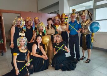 文雅的萬聖節不搗蛋　全校師生共同創作視覺饗宴古埃及文化