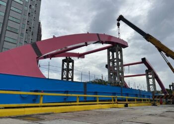 小犬颱風來襲 林副市長視察龍德橋新建工程 關心工程防汛整備情形