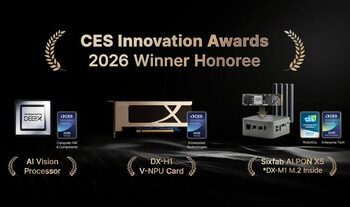 DEEPX榮獲兩項2026年CES創新獎；其DX-M1芯片為「最佳創新獎」得主Sixfab的ALPON X5提供動力支持