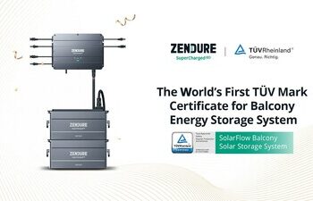 Zendure的SolarFlow成為首個榮獲TÜV認證標誌的陽台儲能系統