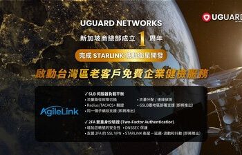 UGUARD NETWORKS新加坡商總部成立1周年x完成STARLINK 低軌衛星開發－啟動台灣區老客戶免費企業健檢服務